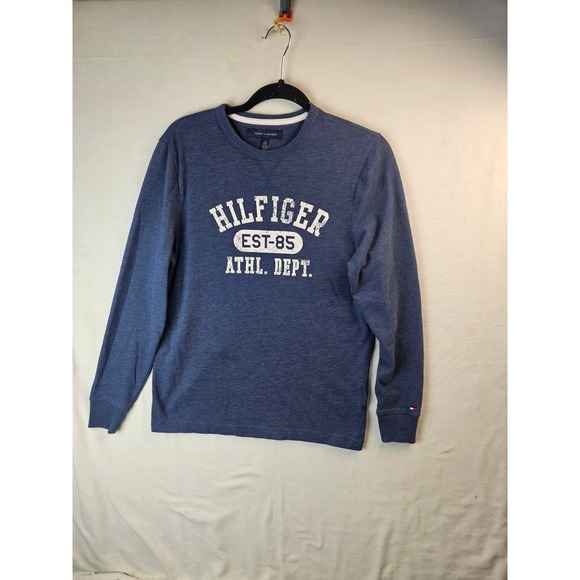 Tommy Hilfiger Other - Tommy Hilfiger Mens XS Blue Athl Dept Graphic Long Sleeve Crew Neck Shirt